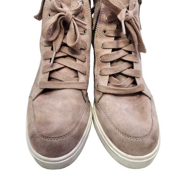 Linea Paolo Niya Hidden Wedge Sneaker Blush Pink Shoes Women's Size 7.5 - Picture 3 of 13